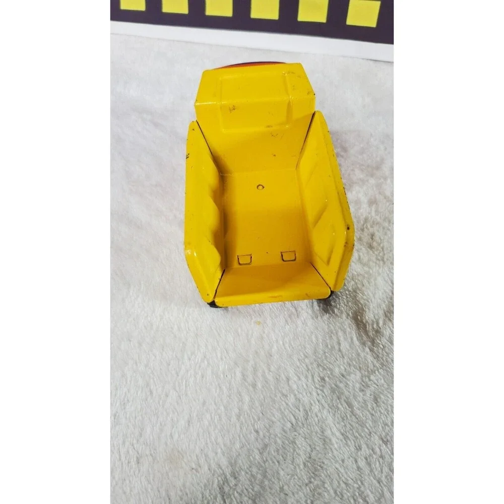 Buddy L Vintage Pressed Steel Dump Truck Orange Yellow Dumper Made in Japan